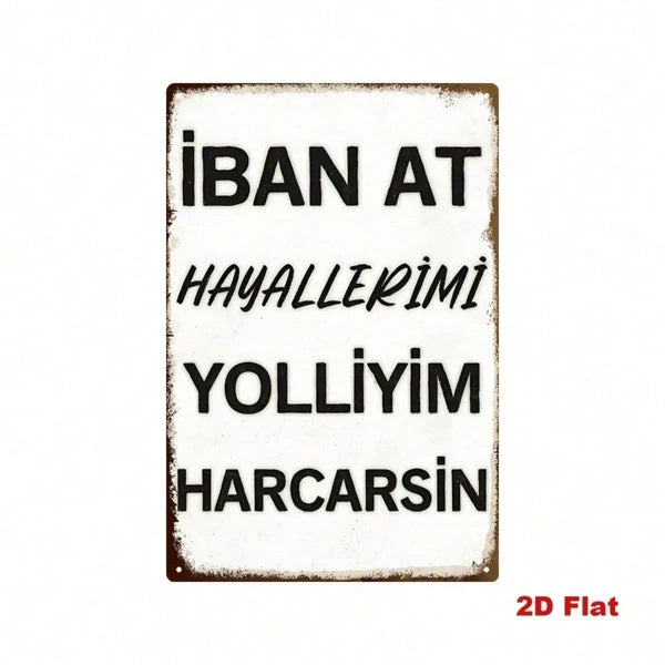 Metal Tin Sign Wall Decoration - 20 cm x 20 cm