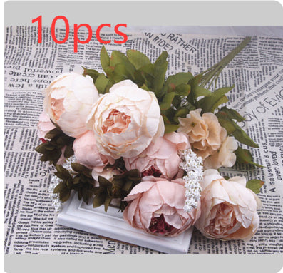 Artificial Peony Flowers Set - Decorative Silk Flowers for Home & Garden