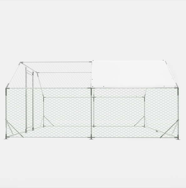 10x13 Foot Heavy-Duty Chicken Coop with Removable Tarp - Pet Houses & Cages
