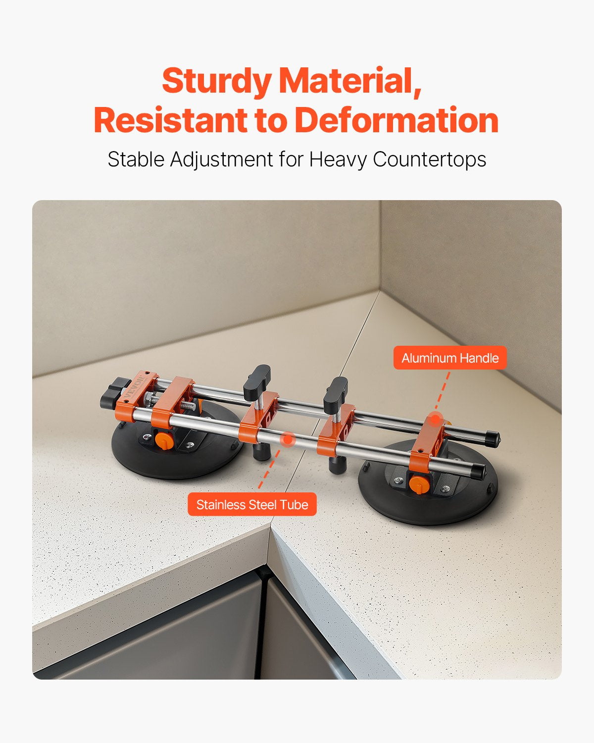 Seamless Seam Setter with 6-Inch Suction Cup for Tile & Marble Installation
