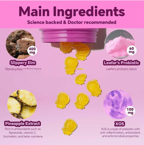 Probiotic Gummies for Women - 60 Pineapple Flavor Tablets