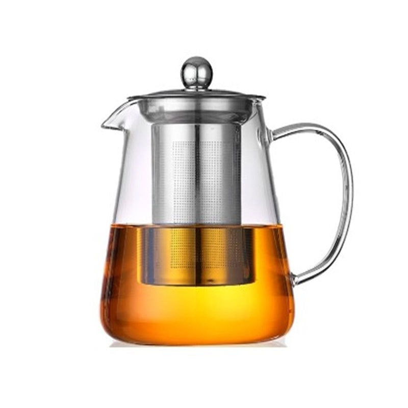 Glass Teapot Set with Strainer - High-Temperature Heat-Resistant Kitchenware