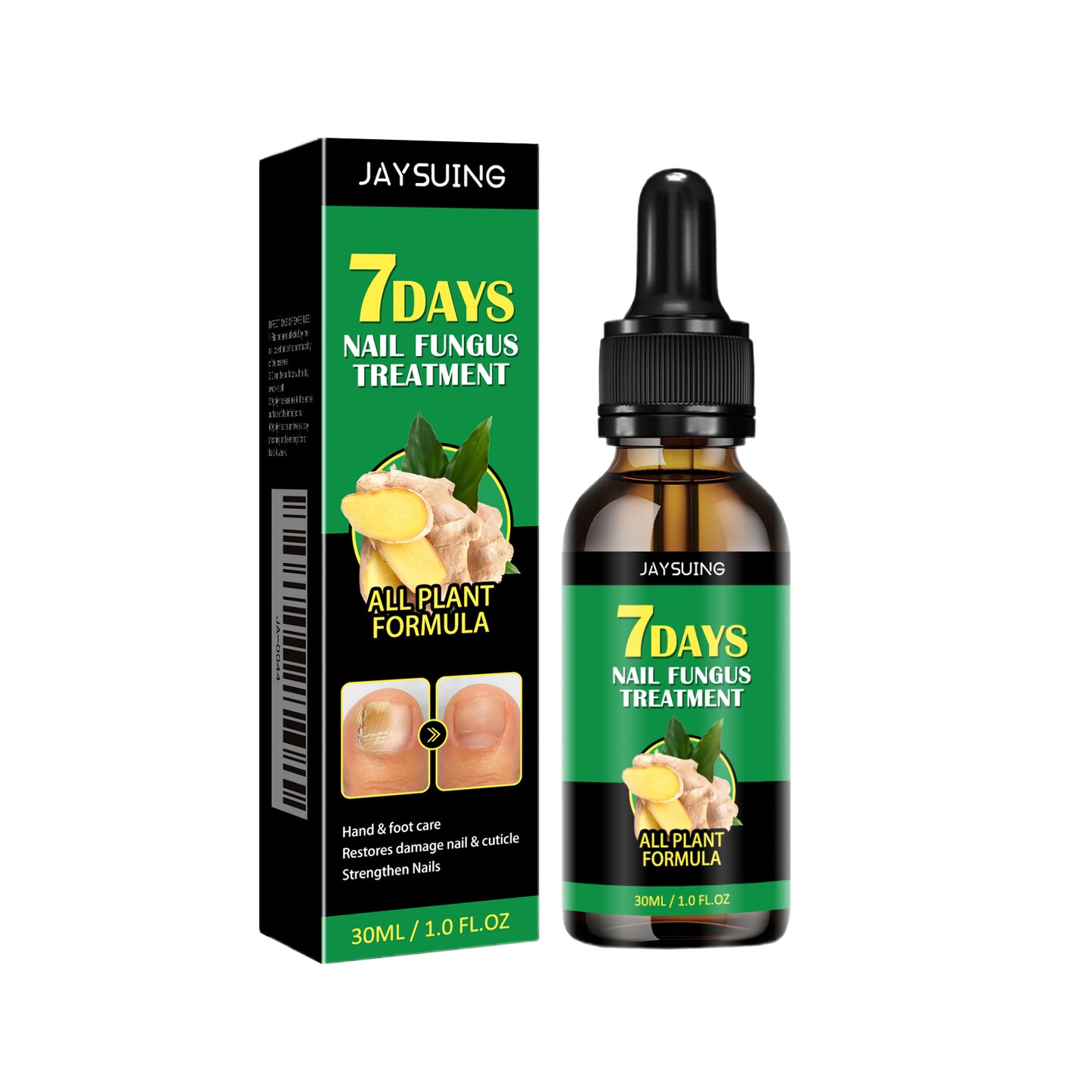 Ginger Nail Repair Solution for Fungal Treatment and Nail Restoration