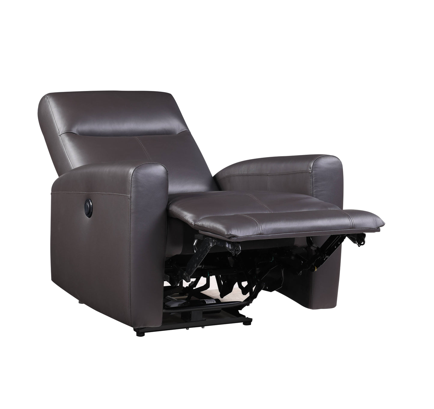 Brown Top Grain Leather Match Power Motion Recliner