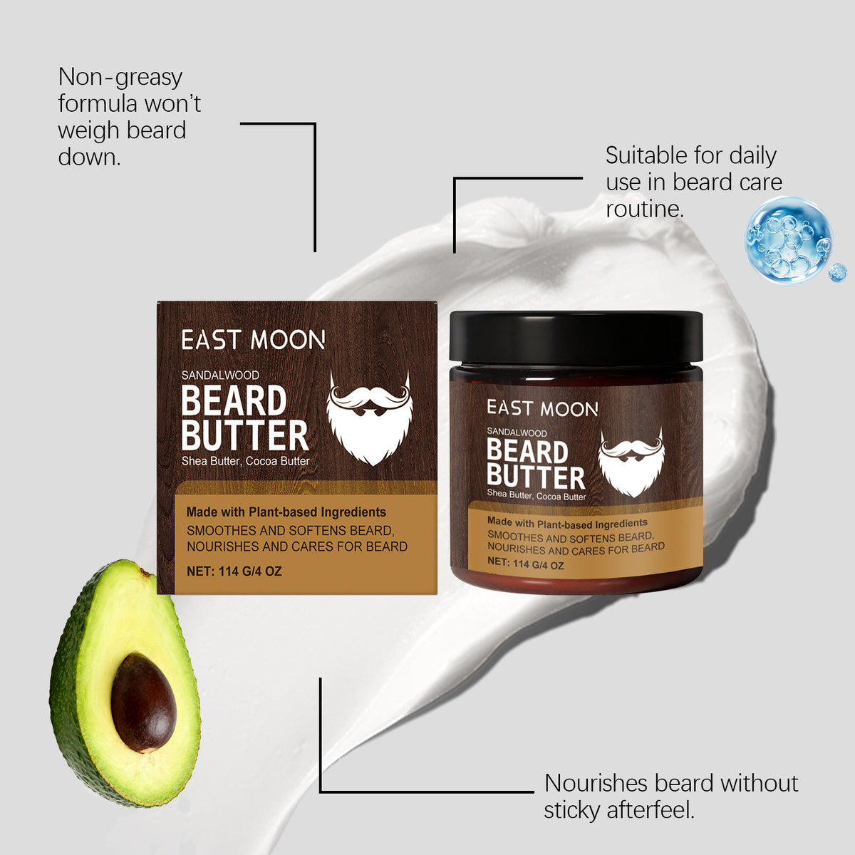 Men's Moisturizing Beard Balm, 114g