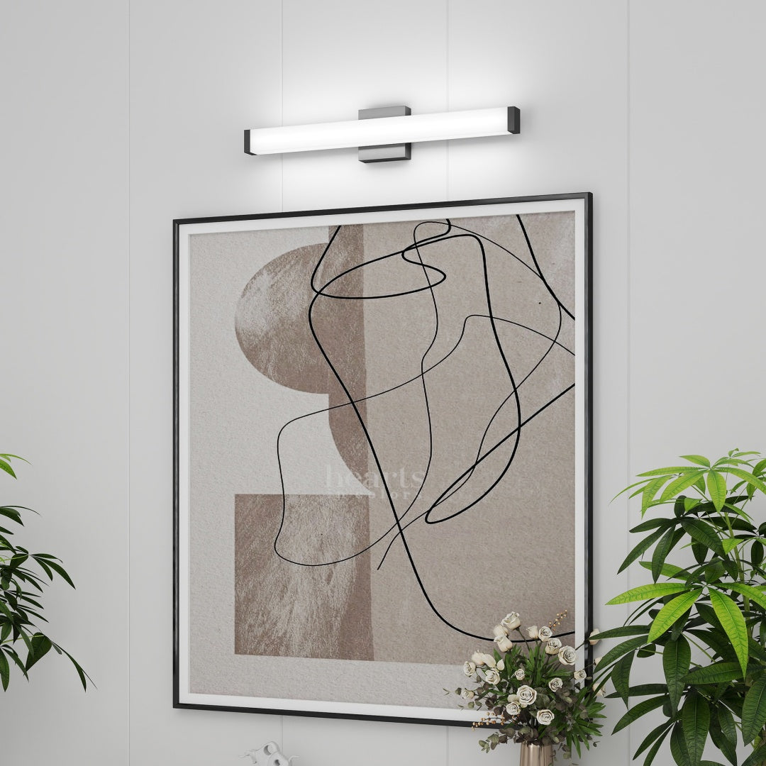 25-Inch Black LED Vanity Light Fixture – Modern Bathroom Lighting