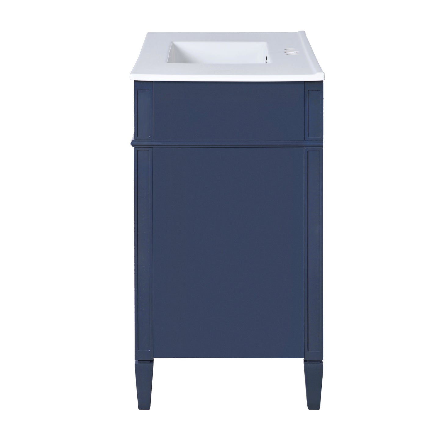 36'' Blue Bathroom Vanity with Ceramic Sink & 3 Drawers