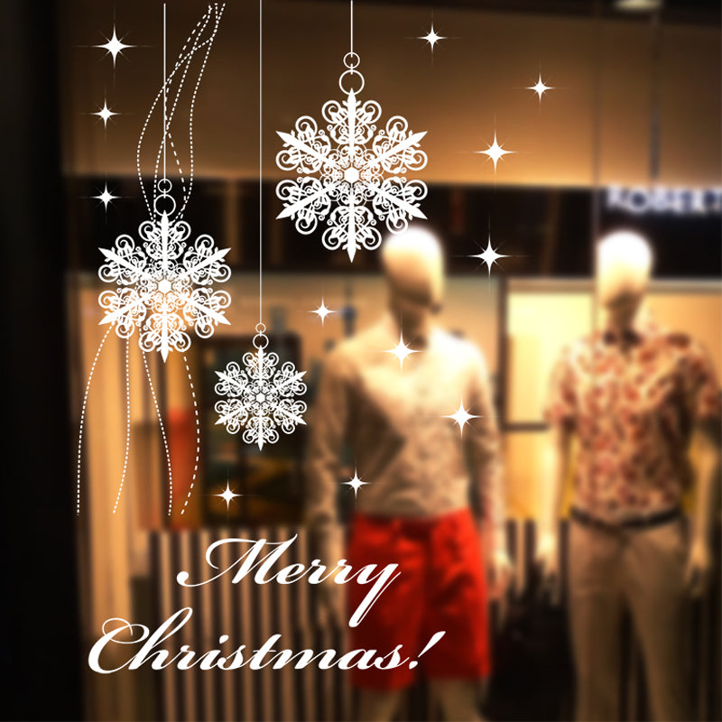 Festive Glass Window Stickers for Holiday Decor - Christmas Festival Decorations