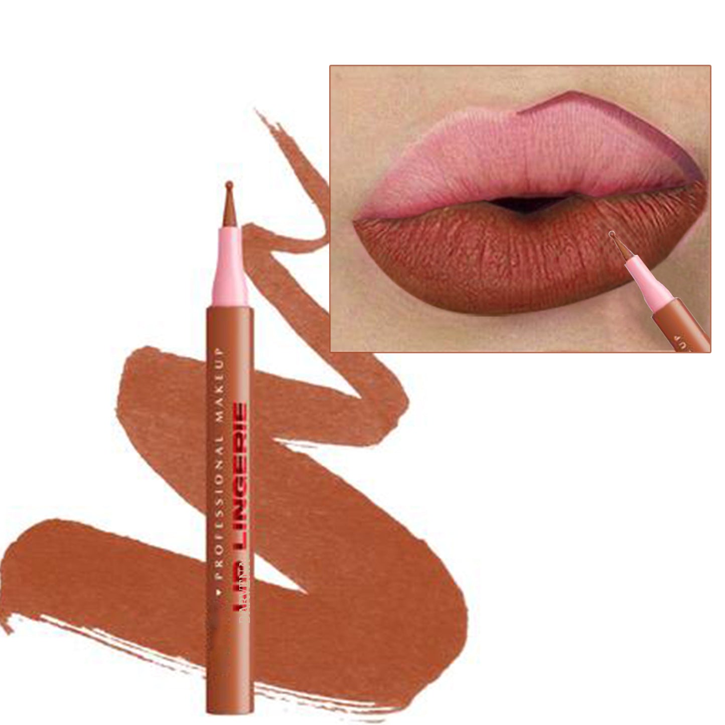 Matte Lip Liner Pencil with Full 3D Outline - Multiple Shades