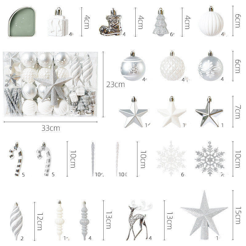 Christmas Decoration Ball Set - Gold and White Holiday Ornaments