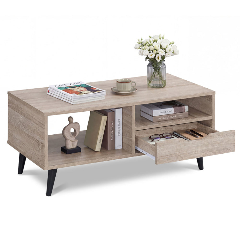 Coffee Table With Storage Rustic Rectangle Center For Living Rooms,
