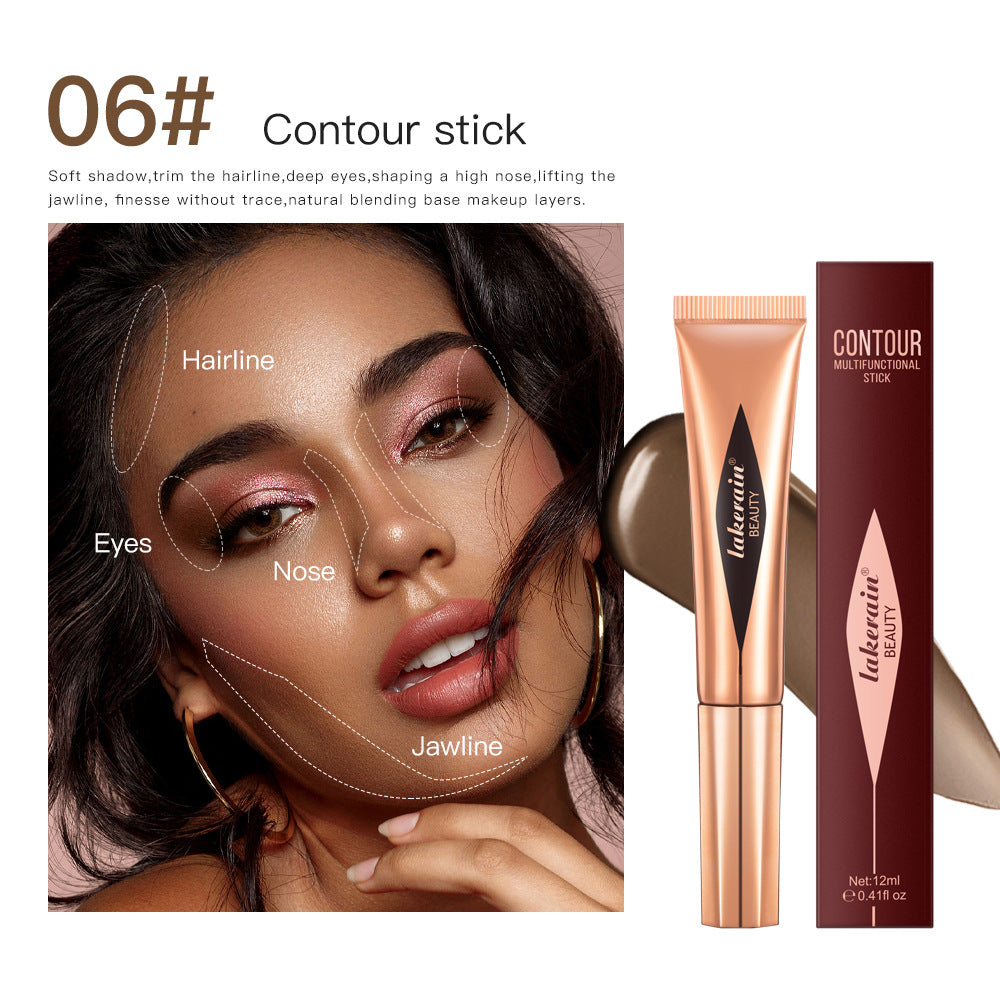 Multi Functional Cosmetic Pen Powder Blusher Highlights - 6 Colors