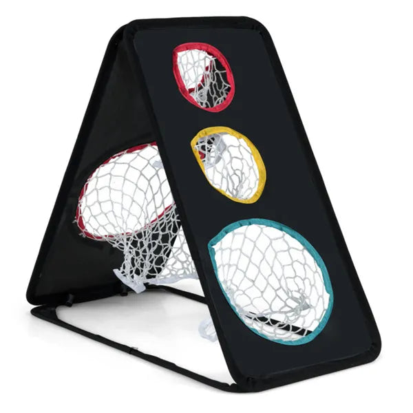 Double-Sided Golf Chipping Net with 5 Target Zones - Black