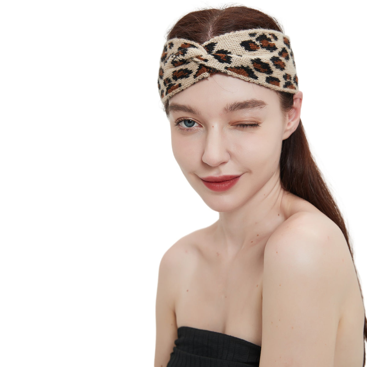 Leopard Print Hair Bow Headband