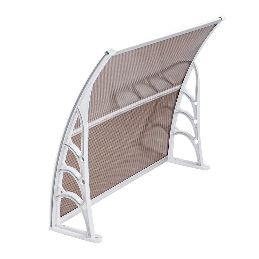 Eaves Canopy Rain Cover for Doors & Windows - Brown & White
