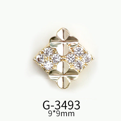 Diamond-Studded Nail Art Accessories with Zircon - Multiple Styles
