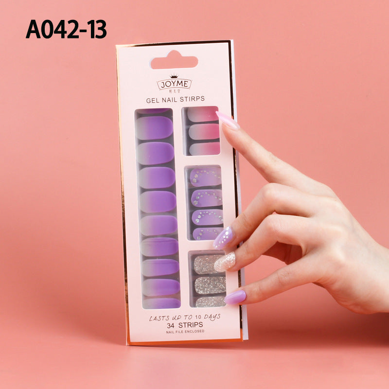 Waterproof Nail Stickers Set - Assorted Designs for Nail Art & Decoration