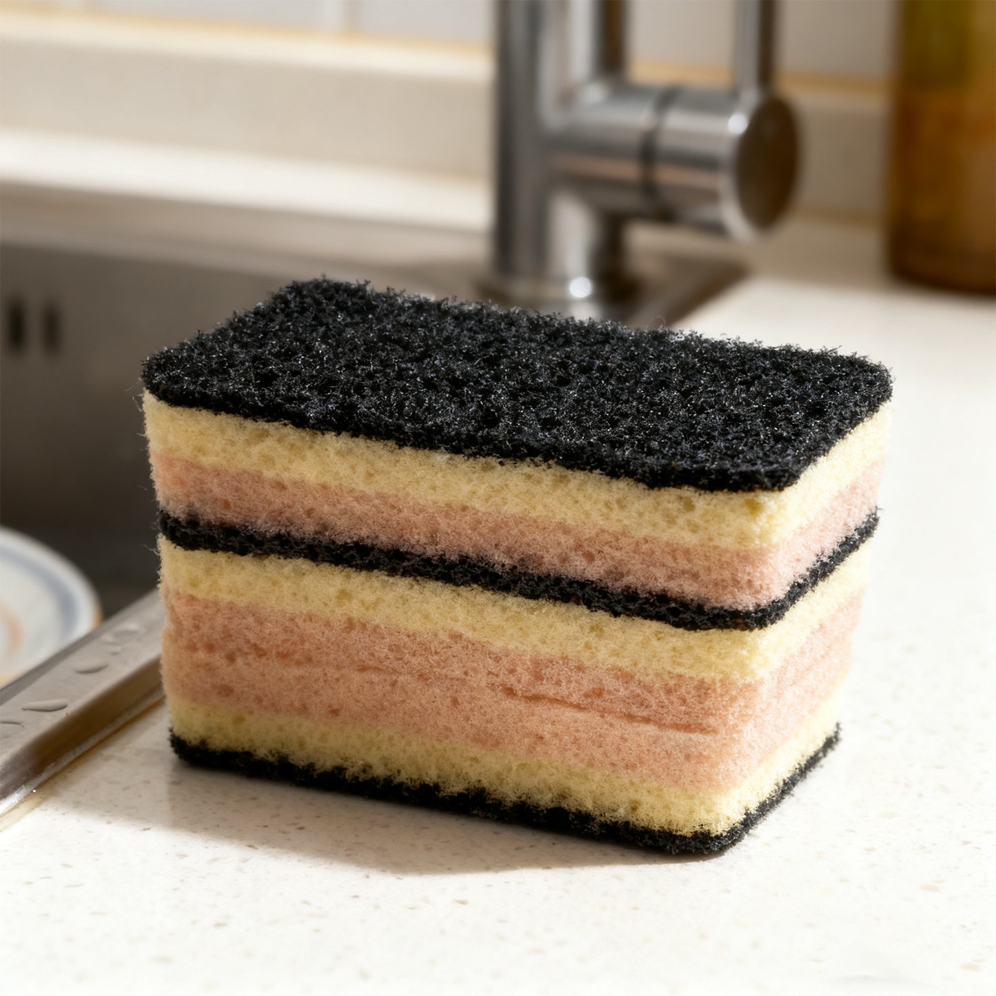 Large Scrub Sponge Set - 3 Pieces for Kitchen Cleaning