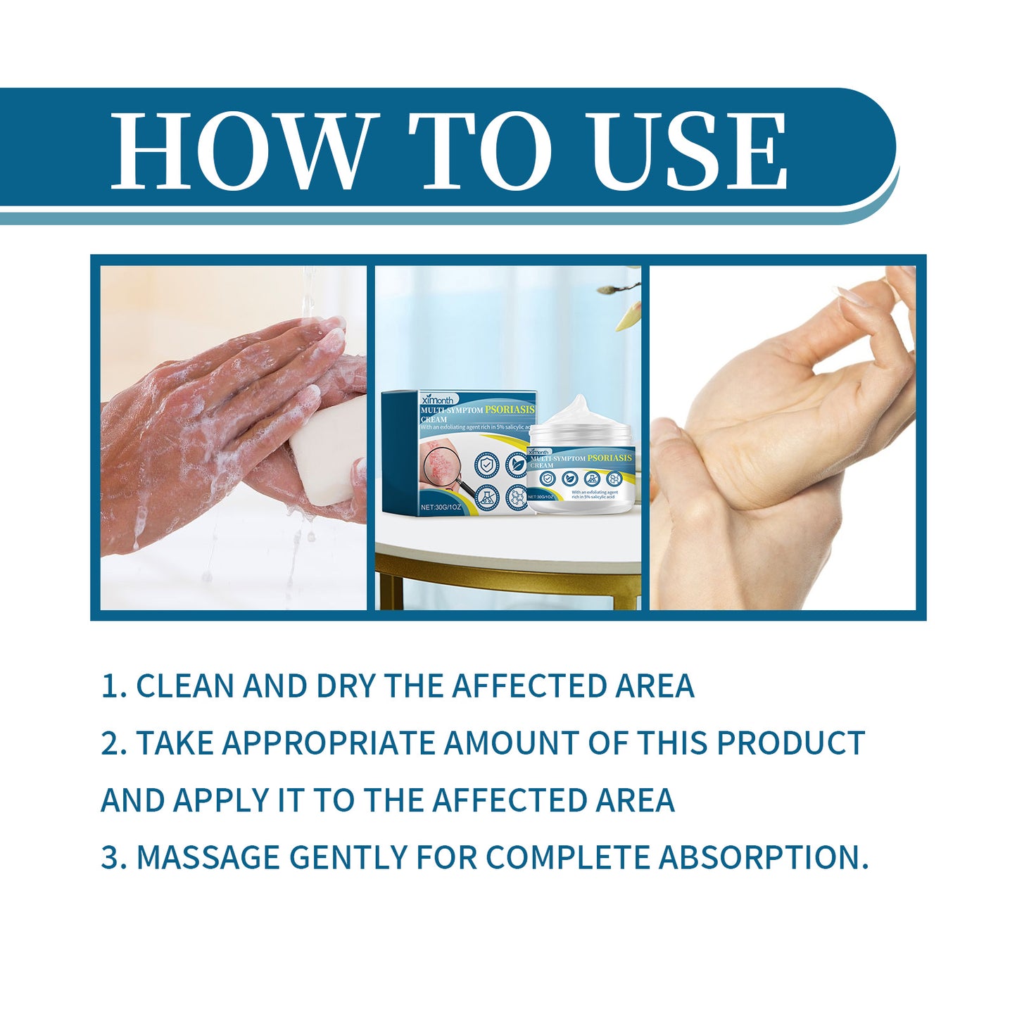 Psoriasis Relief Cream - Moisturizing Skin Repair for Hand, Foot & Body