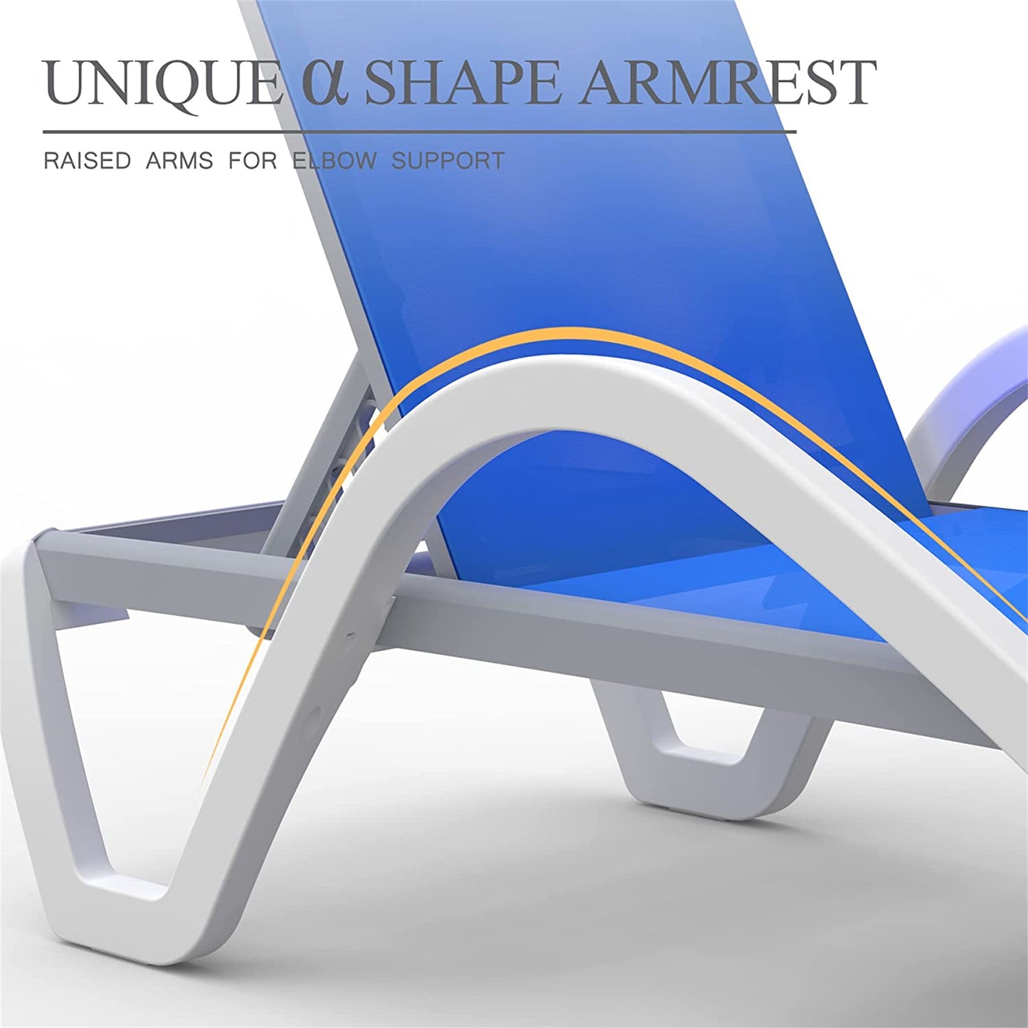 Patio Chaise Lounge Adjustable Aluminum Pool Chairs With Arm All