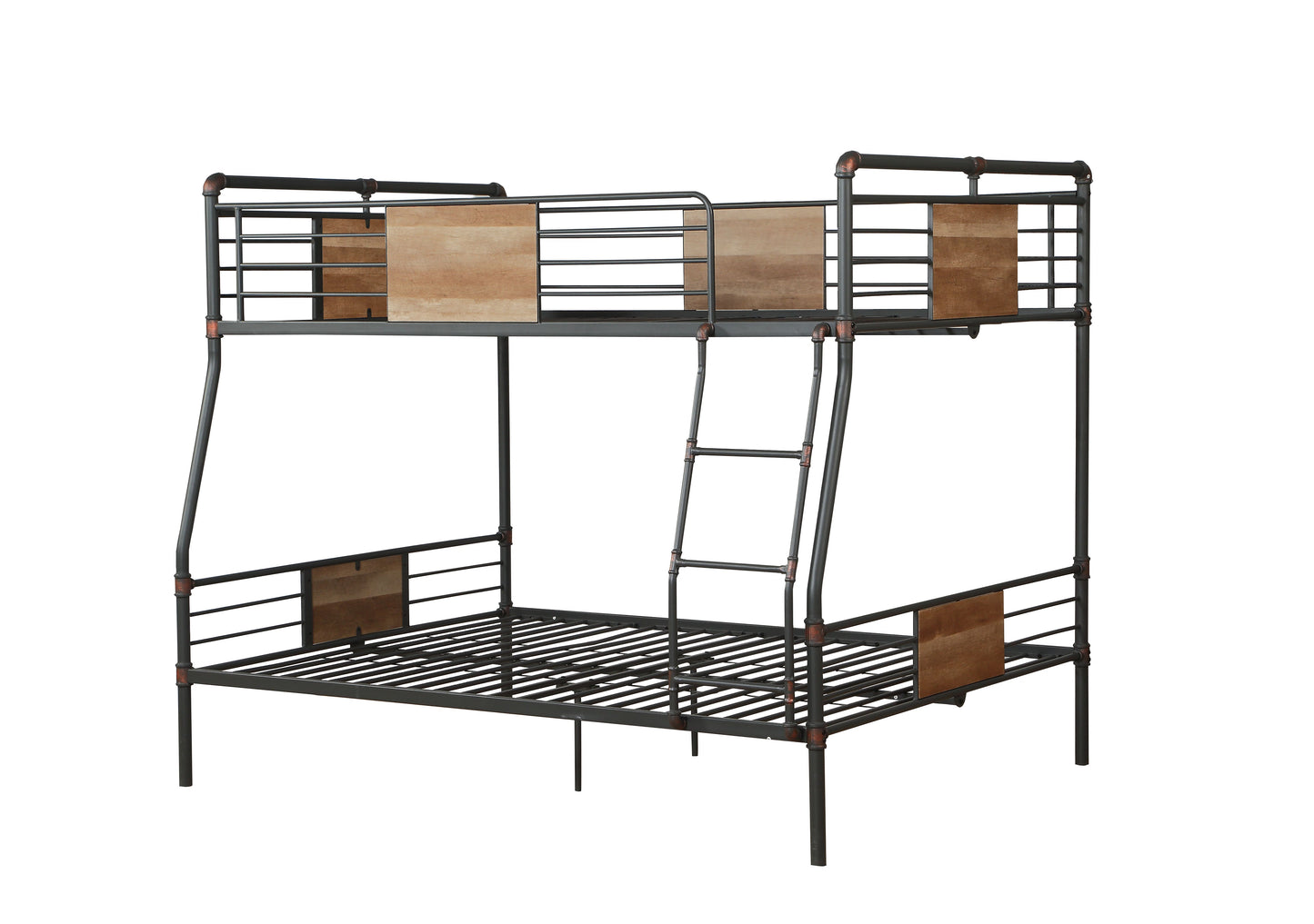 Full XL Queen Bunk Bed - Sandy Black & Dark Bronze Finish
