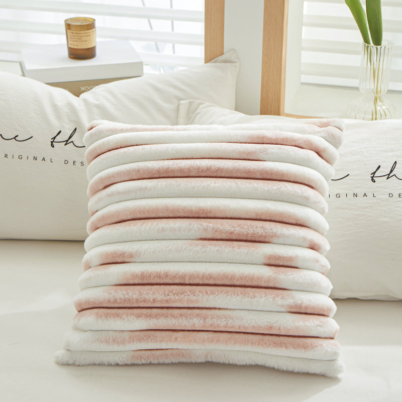 Geometric Striped Square Pillow Cover 45x45cm - Multiple Colors