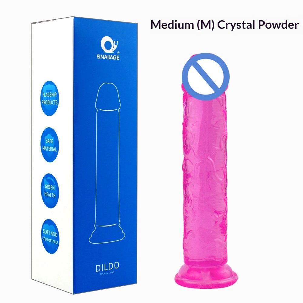 Egg-Free Crystal Clear Silicone Dildo Toy for Adult Wellness