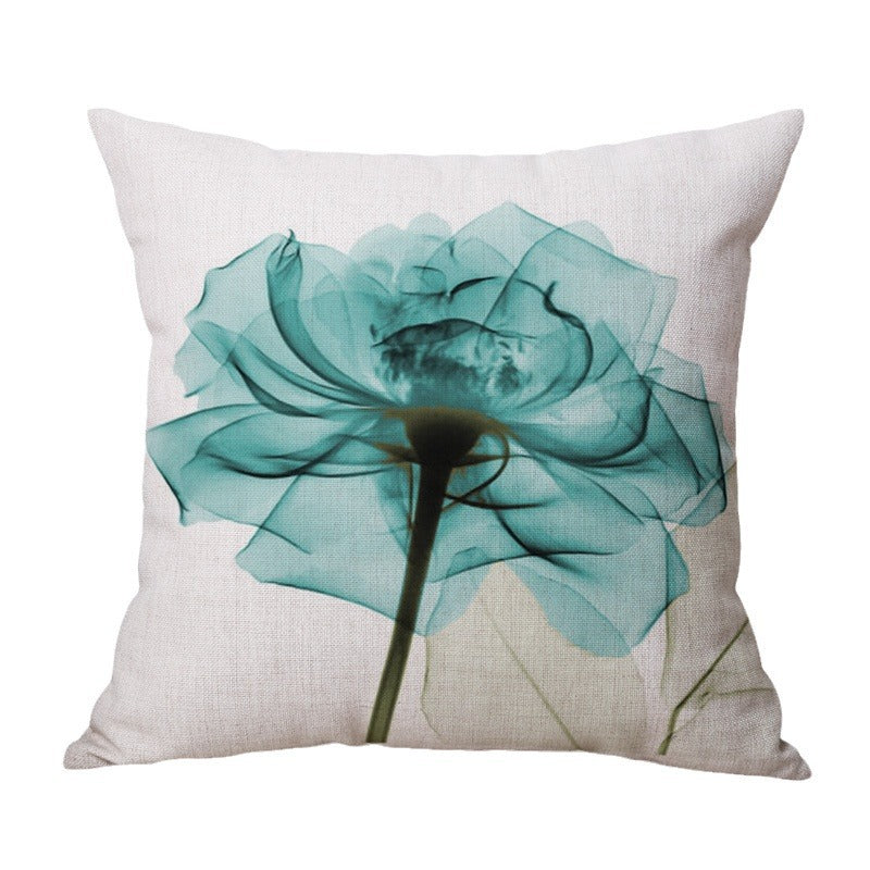 Blue Tulip Linen Pillow Cover for Sofa, Car & Home Decor 40x40cm or 45x45cm