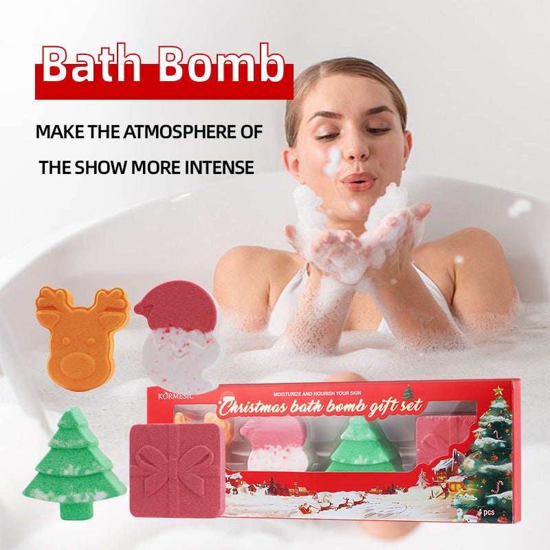 Christmas Bath & Shower Bomb Gift Set 105g - Festive Relaxation Spa Set