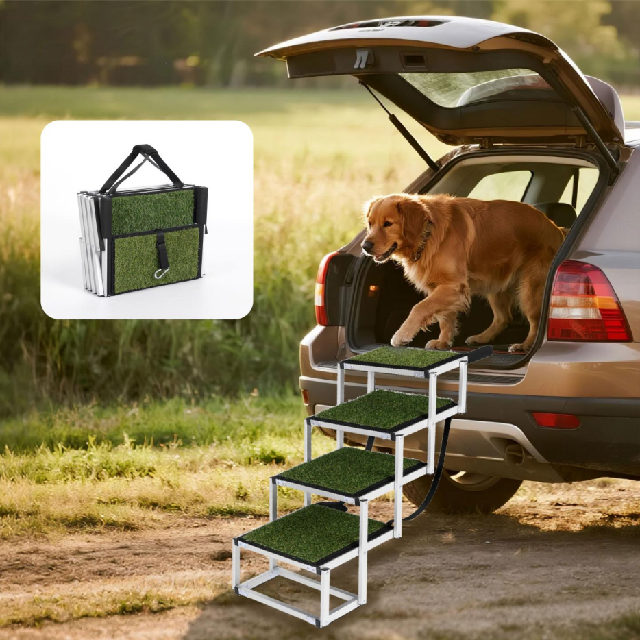 Foldable Dog Ramp for Large Pets - Portable Non-Slip Car, SUV, Truck Support