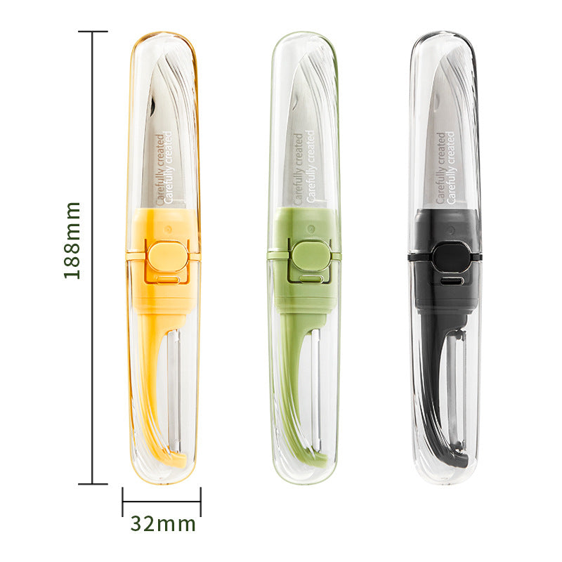 Portable Double Head Fruit Knife Peeler - Foldable Kitchen Tool