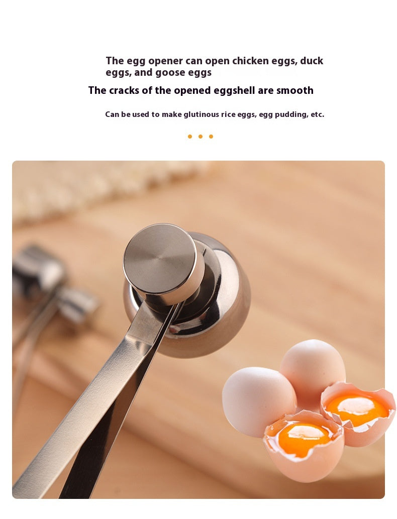 Stainless Steel Egg Knock Tool Set - Large & Small Kitchen Accessories