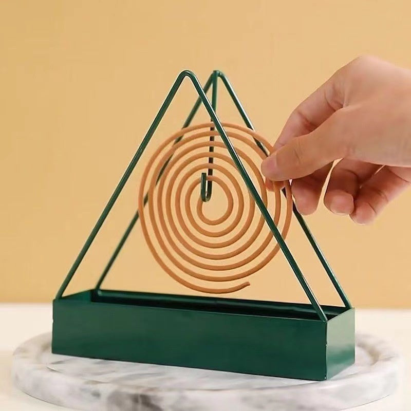 Triangle Mosquito Incense Holder for Insect Repellent - Black, Green Varieties