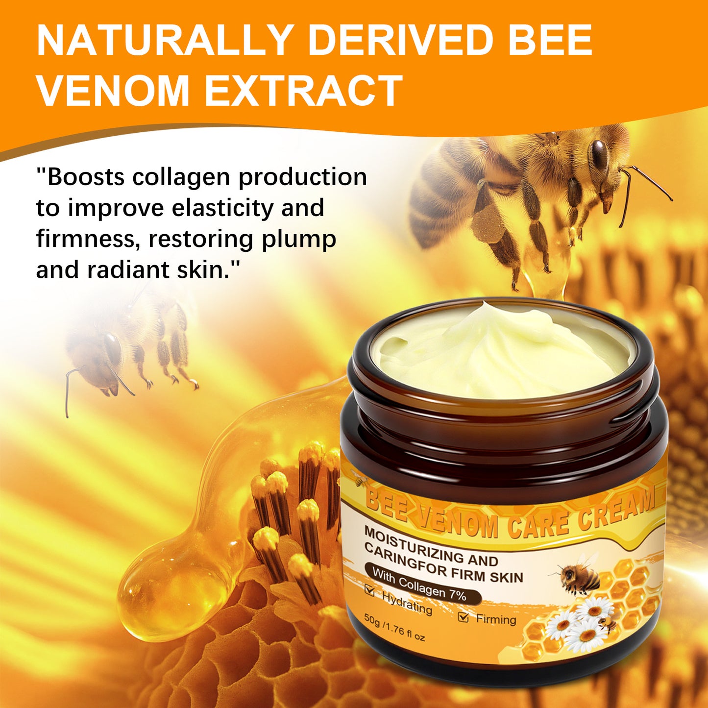 Bee Venom Nourishing Skin Cream 50g - Softens and Soothes All Skin Types
