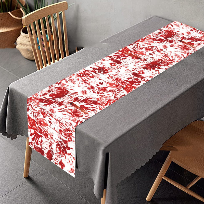 Bloody Handprint Halloween Tablecloth - Festive Decoration