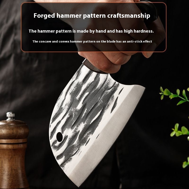 Fish Head Knife Stainless Steel Kitchen Cutting Tool - Forging Pattern, Multiple Thicknesses