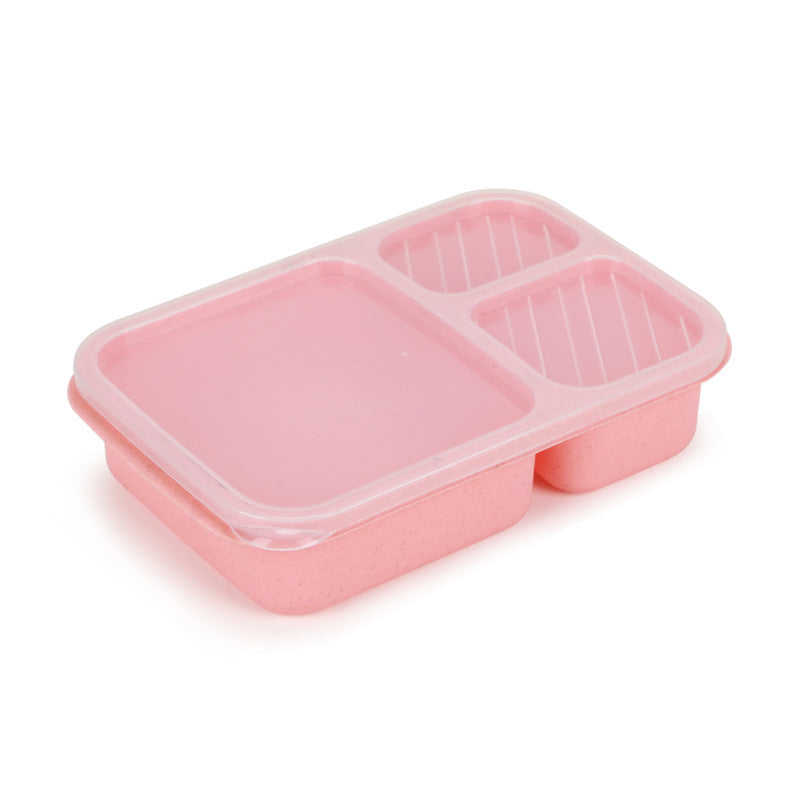 Wheat Straw Bento Box with Multiple Compartments - Eco-Friendly and Portable