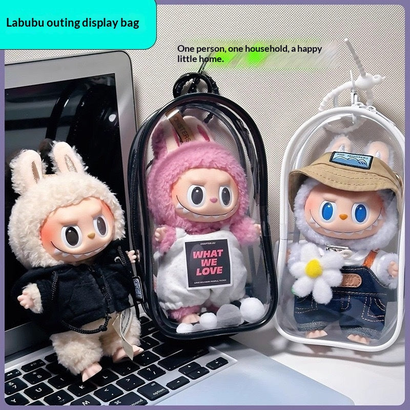 High Transparency PVC Storage Bag for Outdoor Use - Thickened Multipurpose Bag with Keychain