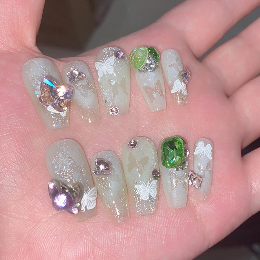 Psychedelic Dream Fake Nail Patches - Short Ladder