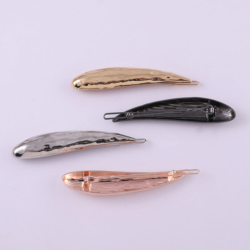 Geometric Metal Hairpin with Lava Pattern for Women - European Style Hair Accessory