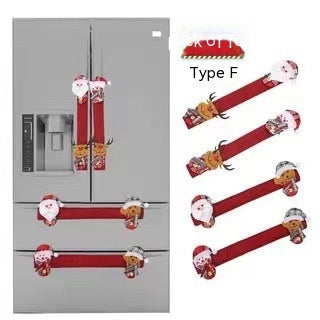 Christmas Refrigerator Handle Cover Set - Holiday Decor for Kitchen