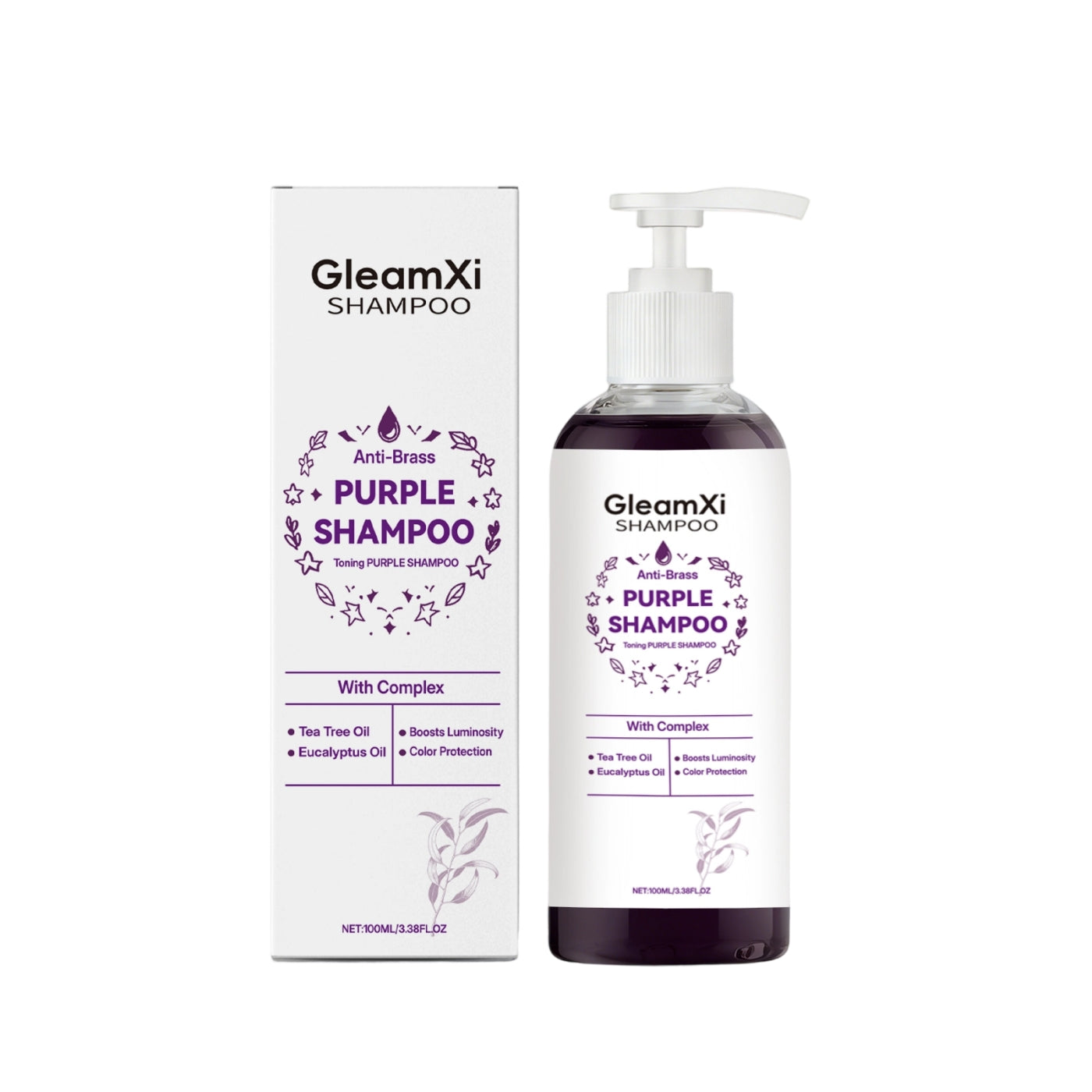 Purple Hydrating Hair Shampoo 100ml - Gentle Organic Formula