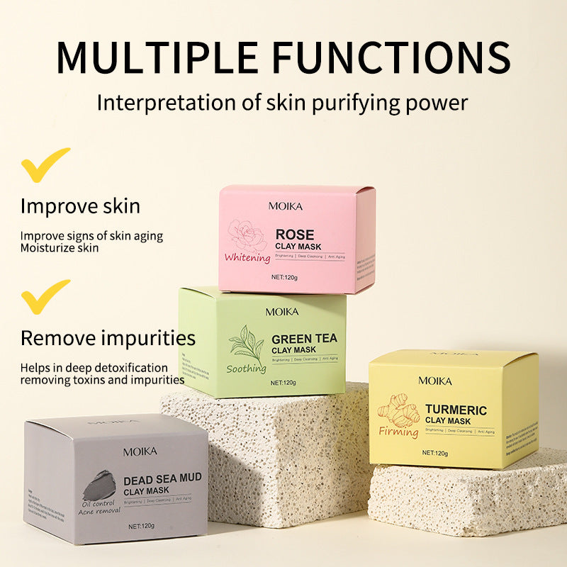 Bright White Clay Mask for Facial Care - 120g, Acne & Skin Brightening