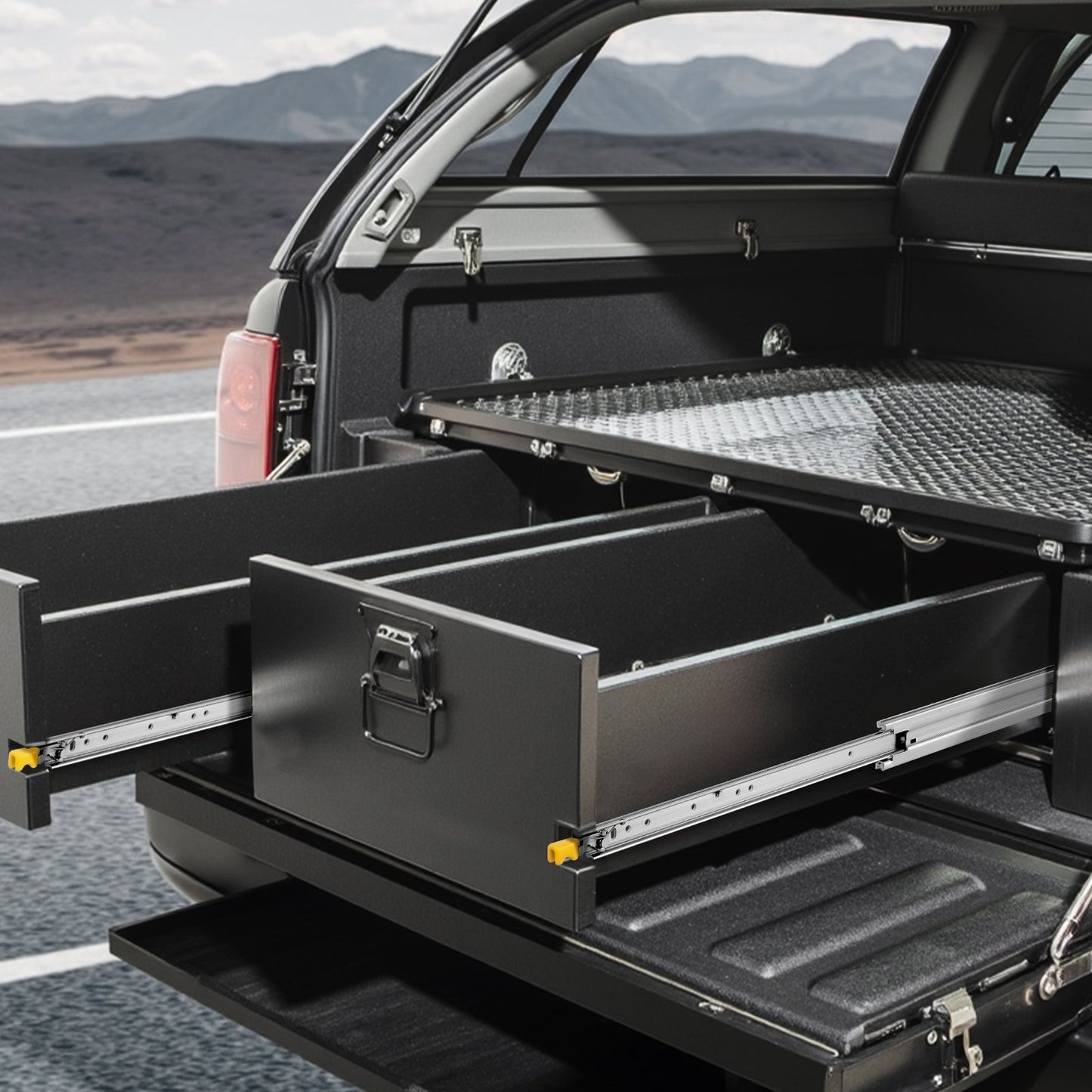 Heavy-Duty Drawer Slides - Full Extension, 500lbs Capacity, Silver