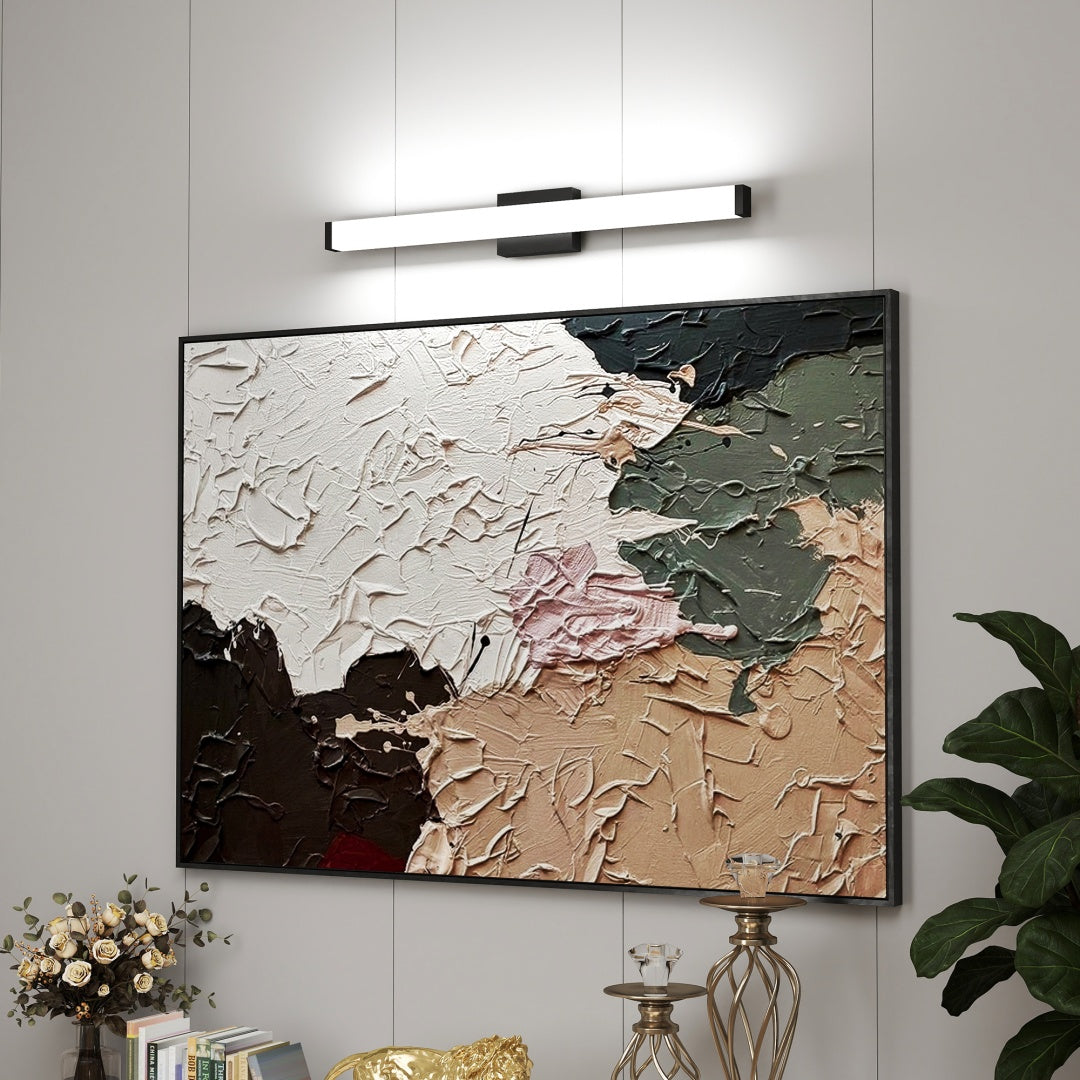 Modern Black Bathroom Vanity Light - 33 Inch LED Fixture