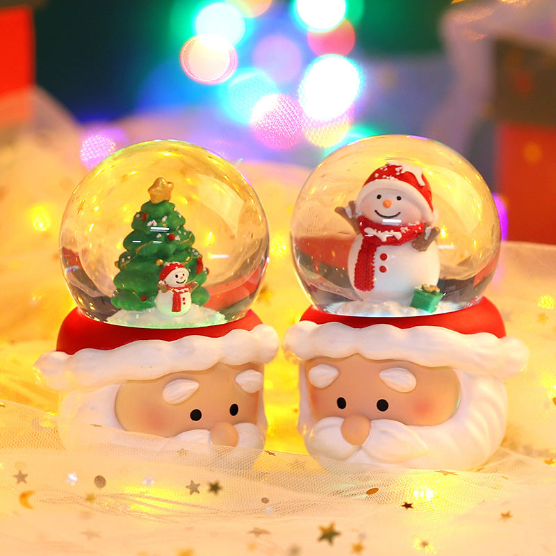 Christmas Crystal Ball Ornament Resin Craft Decor - Holiday Decoration Supplies