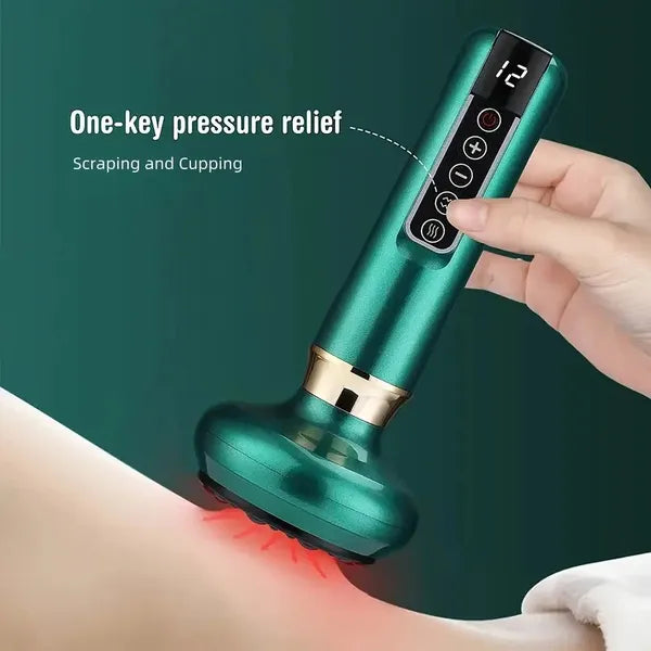 Cupping Massager with 12-Level Body Scraping Tool - Rechargeable Hand Tool