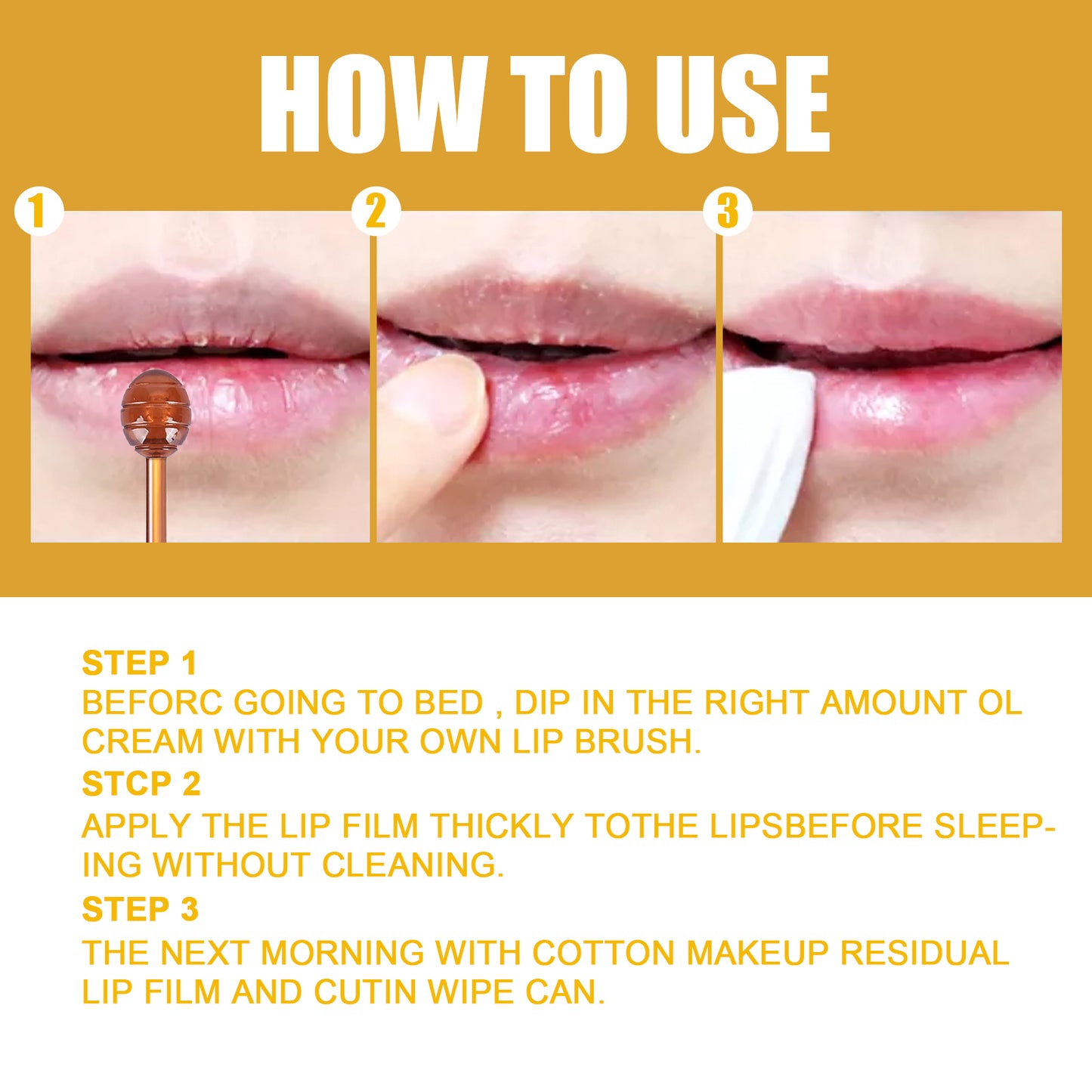 Honey Lip Mask for Dry Lips - Moisturizing & Exfoliating Lip Treatment