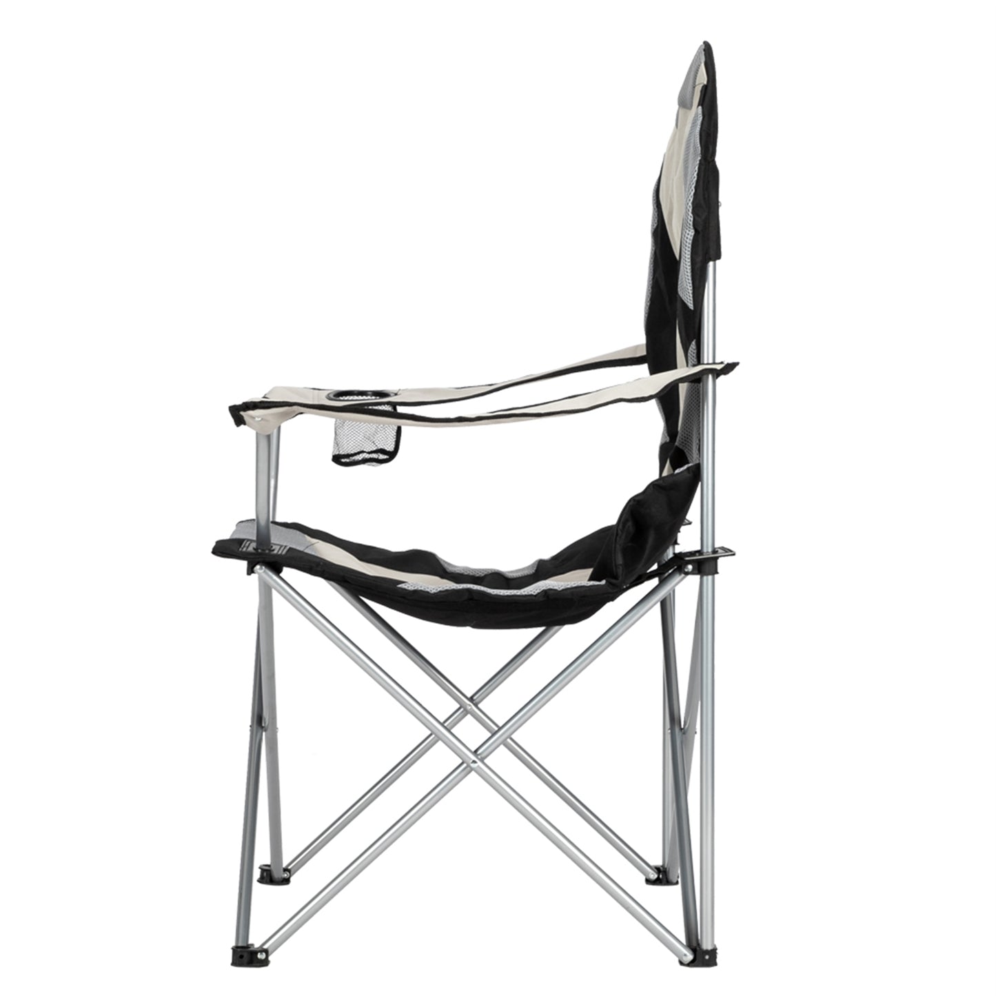 Medium Camping Chair - Grey Iron Frame, Off-White Fabric
