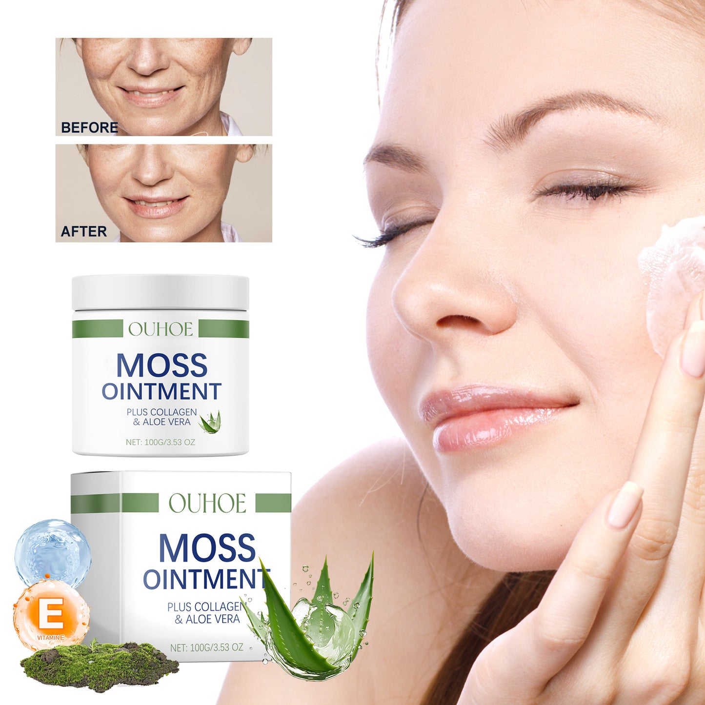 Collagen Anti-Wrinkle Moisturizing Face Cream - Hydrating Skin Care 100g